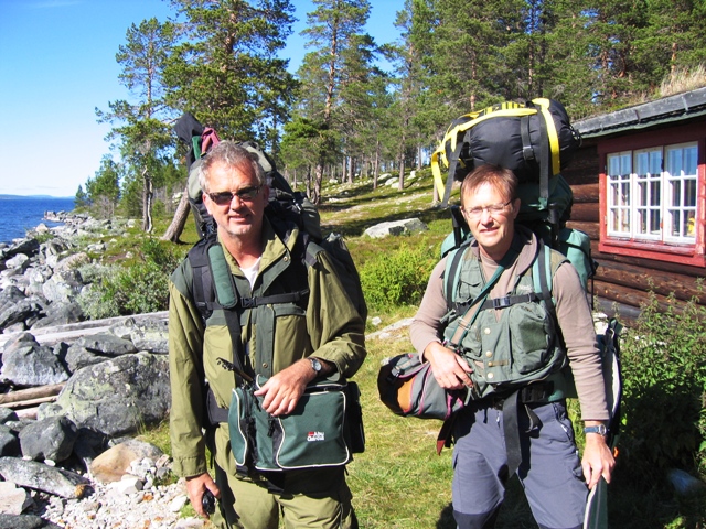 Jonny Arntsen og Odd Kolstad i Femundsmarka.